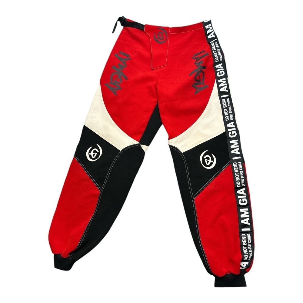 I Am Gia Electra Motocross Pants Womens Size M Red‎ Black Joggers Casual Ladies
